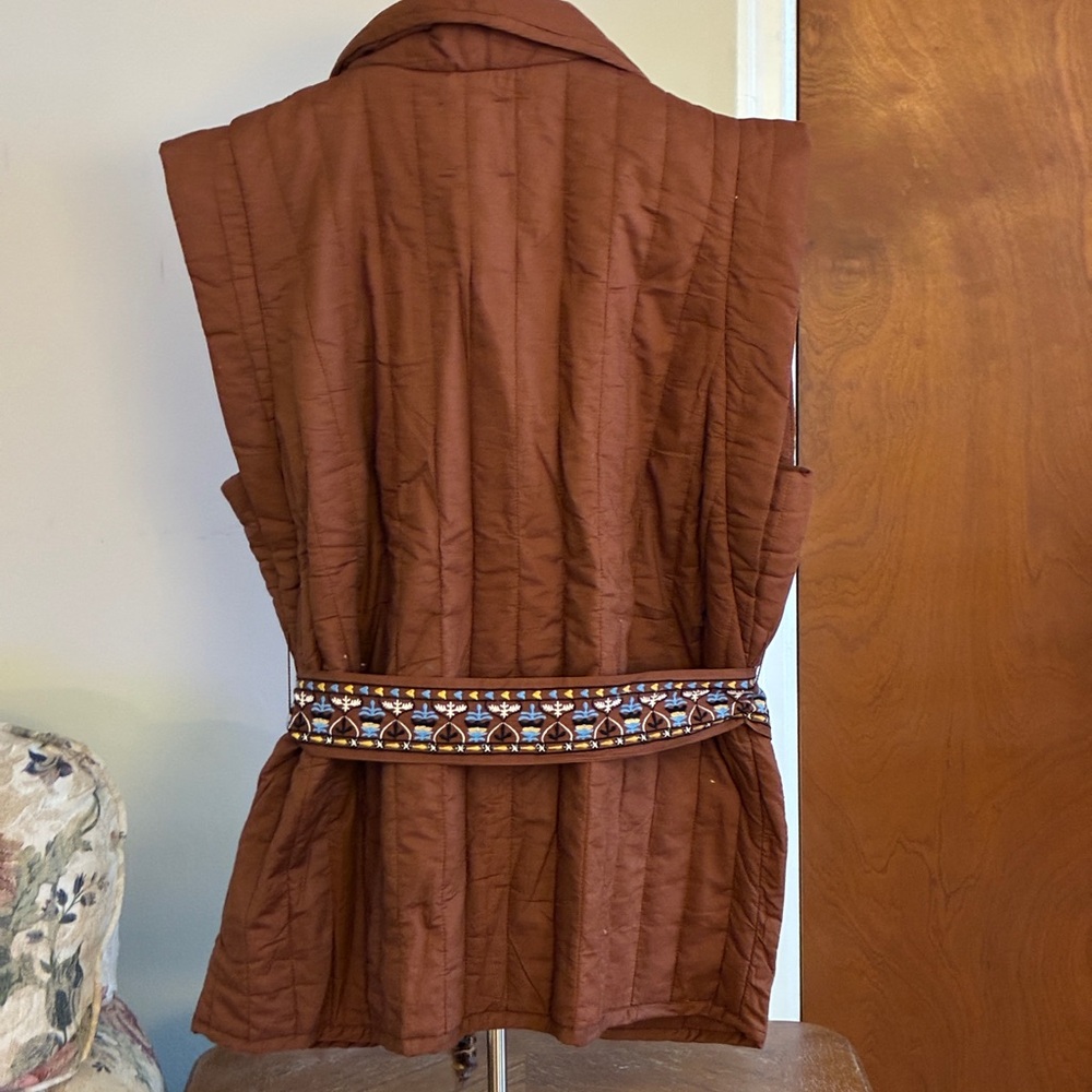 Brown Quilted Women's Vest - Picture 2 of 4